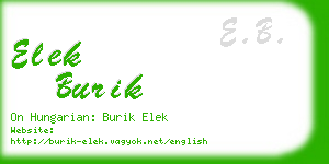 elek burik business card